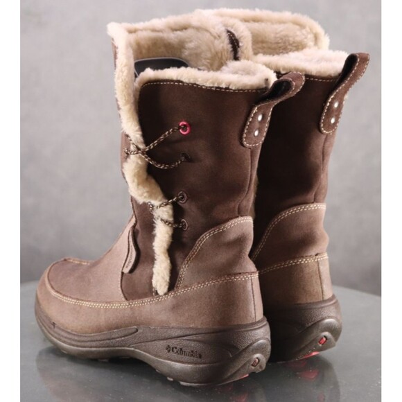 Columbia Delancey Women's Water Resistant Winter Boots Size 6 Faux Fur Suede - Picture 6 of 13